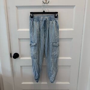 Light Blue Cargo Joggers